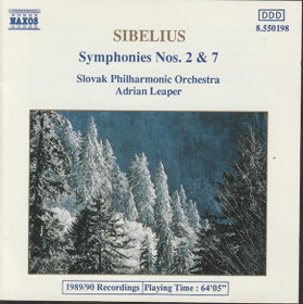 Sibelius / Adrian Leaper: Symphonies Nos. 2 & 7. CD (Käyt)