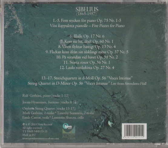 Sibelius: Savonlinna music academy CD (Mint)