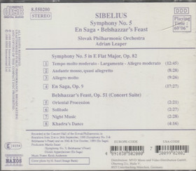 Sibelius / Adrian Leaper: Symphony No. 5. CD (Käyt)