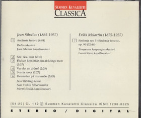 V/A: Sibelius/ Jussi Björling/ Erkki Melartin CD (Käyt)