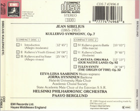 Jean Sibelius / Paavo Berglund: Kullervo etc. 2CD (Käyt)
