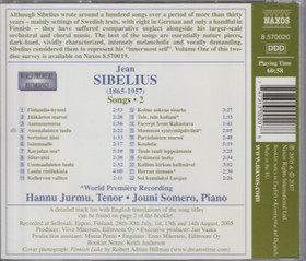 Jean Sibelius / hannu Jurmu / Jouni Somero: Songs 2. CD (Käyt)