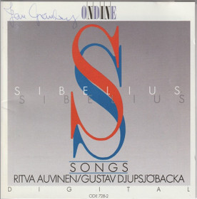 Sibelius / Ritva Auvinen / Gustav Djupsjöbacka: Songs CD (Käyt)