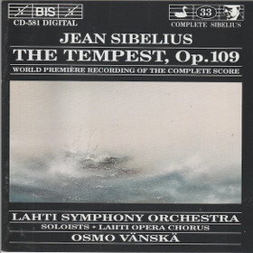 Jean Sibelius / Lahti S.O. / Osmo Vänskä: The Tempest, Op.109. CD Käyt