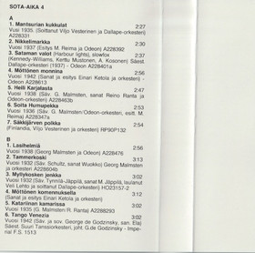 V/A: Siellä jossakin - sota-ajan lauluja 4. MC (Käyt)