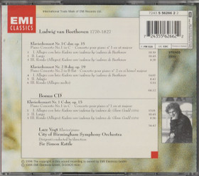 Beethoven / Vogt / Rattle: Piano Concertos Nos 1 & 2. 2CD (Käyt)