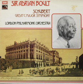 Schubert / Sir Adrian Boult: Great C Major Symphony LP (Käyt)