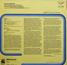 Sir Thomas Beecham: Beecham Conducts French Lollipops LP (Käyt)