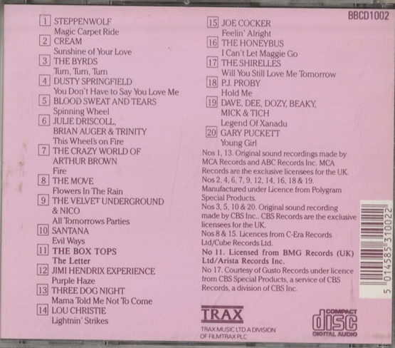 V/A: Baby Boomer Classics - The Sixties (Volume 1) CD (Käyt)