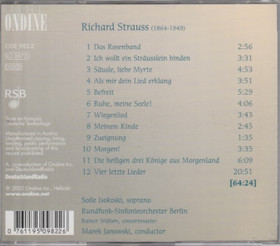 Strauss / Soile Isokoski: Orchestral Songs. Vier Letzte Lieder CD Käyt