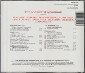 Stephen Sondheim: The Sondheim Songbook CD (Käyt)