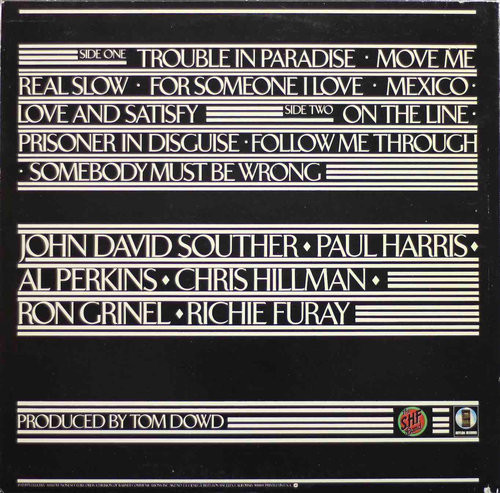The Souther-Hillman-Furay Band: Trouble In Paradise LP (Käyt)
