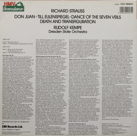 Richard Strauss / Rudolf Kempe: Don Juan / Till Eulenspiegel LP (Käyt)