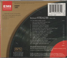 Strauss / Schwarzkopf: Four Last Songs - 12 Orchestral Songs CD (Käyt)