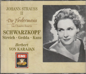 Johann Strauss II / Schwarzkopf / von Karajan: Die Fledermaus 2CD Käyt