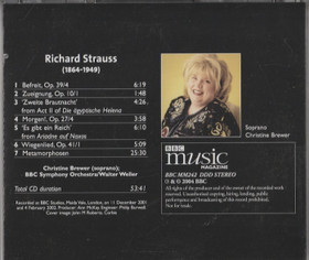 Strauss/ Brewer / Weller: Songs & Arias; Metamorphosen CD (Käyt)