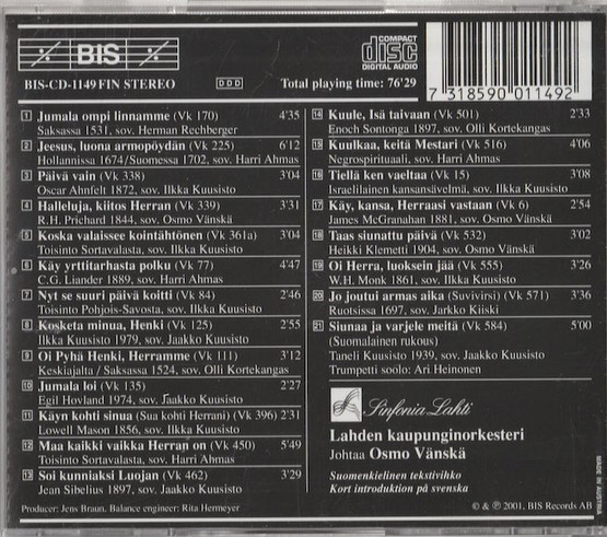 Lahden kaupunginorkesteri / Osmo Vänskä: Suomalainen virsi CD (Käyt)
