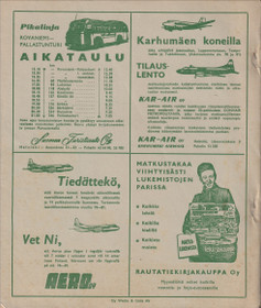 Suomen kulkuneuvot N:o 2 1957. K3 (Käyt)