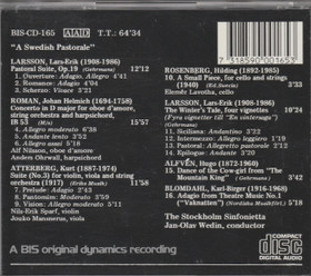 Stockholm Sinfonietta /  J.-O. Wedin: A Swedish Pastorale CD (Käyt)