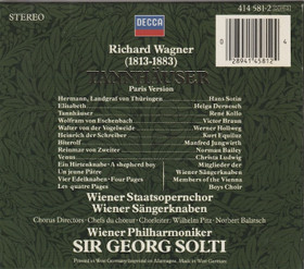Wagner / Kollo / Ludwig / Sir Georg Solti: Tannhäuser 3CD Box (Käyt)