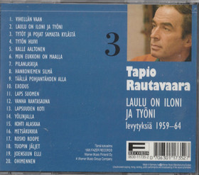 Tapio Rautavaara: Laulu on iloni ja työni - levytyksiä 1959-64 Käyt CD