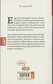 Edgar Rice Burroughs: Tarzan ja kadonnut seikkailu K3+ (Käyt)