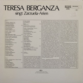 Teresa Berganza: Singt Zarzuela-Arien - Mein Spanien / Meine Lieder LP