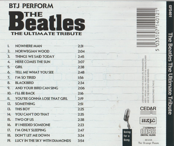 BTJ: BTJ Perform The Beatles The Ultimate Tribute CD (Käyt)