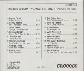 V/A: The Best Of Country & Western Vol. 1. CD (Käyt)