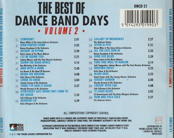 V/A: The Best Of Dance Band Days Volume 2. CD (Käyt)