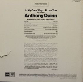 Anthony Quinn: In My Own Way...I Love You LP (Käyt)