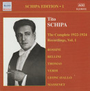 Tito Schipa: The Complete 1922-1924 Recordings, Vol. 1. CD (Käyt)
