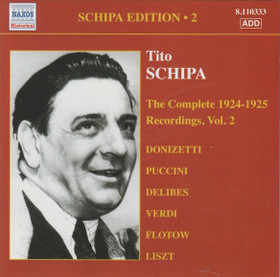 Tito Schipa: The Complete 1924-1925 Recordings, Vol. 2. CD (Käyt)