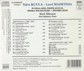 Toivo Kuula / Madetoja / Tiihonen: Suomalaisia yksinlauluja CD (Käyt)