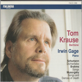 Tom Krause / Irwin Gage: Schumann, Brahms, Musorgsky CD (Käyt)