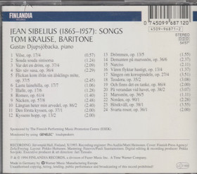 Jean Sibelius / Tom Krause / Gustav Djupsjöbacka: Songs CD (Käyt)