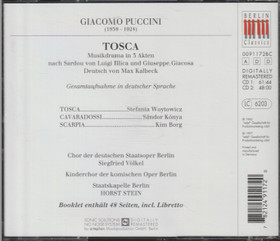 Puccini / Woytowicz / Kónya / Kim Borg / Horst Stein: Tosca 2CD (Käyt)
