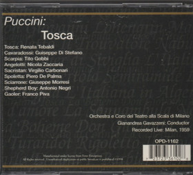 Puccini / Renata Tebaldi / di Stefano / Tito Gobbi: Tosca 2CD (Käyt)
