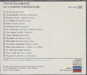 Pavarotti: Tutto Pavarotti , Le Canzoni Napoletane CD (Käyt)