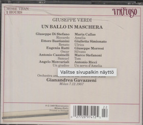 Verdi / Maria Callas / Gavazzeni: Un Ballo In Maschera 2CD (Käyt)
