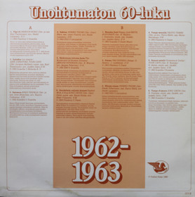 V/A: Unohtumaton 60-luku - 1962-1963 LP (Käyt)
