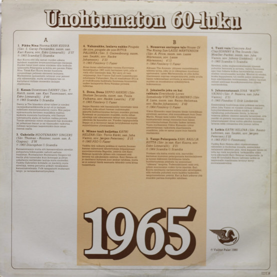 V/A: Unohtumaton 60-luku - 1965 LP (Käyt)