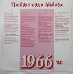 V/A: Unohtumaton 60-luku - 1966 LP (Käyt)