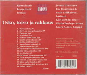 Hynninen / Ruuttunen / Tiilikainen: Usko, toivo ja rakkaus CD (Käyt)