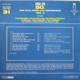 V/A: Rare Of All Rarest Jazz Performances From The 50's Vol. 2. LP 