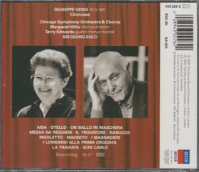 Verdi / Chicago Symphony Orchestra / Sir Georg Solti: Choruses CD Käyt