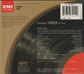 Verdi / Domingo /Caballé / Carlo Maria Giulini: Don Carlo 3CD Box Käyt