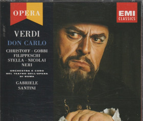 Verdi / Christoff / Filippeschi /Gobbi / Santini: Don Carlo 3CD (Käyt)