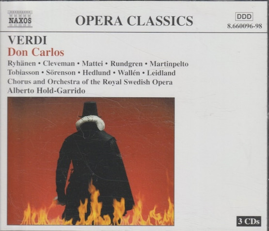 Verdi / Ryhänen / Cleveman /Mattei / Hold-Garrido: Don Carlos 3CD Käyt
