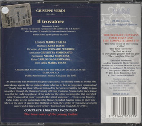 Verdi / Callas / Baum / Simionato / Picco: Il Trovatore 2CD (Käyt)
